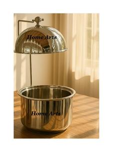 Plato de frotamiento para hoteles, diseño maravilloso, forma personalizada, plato de frotamiento para buffet de comida con tapa de suspensión de soporte - Product Image 6