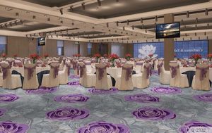 Tùy chỉnh chất lượng cao Thiết kế hiện đại tiệc cưới hội trường cho khách sạn năm sao với màu đỏ akmeister tường để tường in thảm - Product Image 4