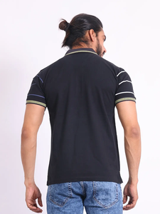 Camiseta de algodón 100% mercerizado Premium a la moda, Media manga de ajuste Regular para cuello de Polo, camisetas cómodas y elegantes para hombre - Product Image 6