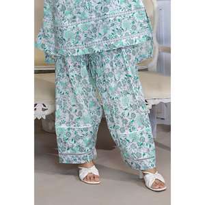 Conjunto de traje de dos piezas sin coser para mujer, color verde - Product Image 6