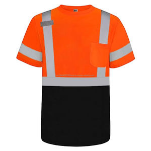 Camiseta de Manga Corta con Cuello Redondo Reflectante de Alta Visibilidad para Hombre, Venta al por Mayor OEM, Camiseta de Alta Visibilidad de Calidad Fina, Camiseta Reflectante para Trabajadores - Product Image 1