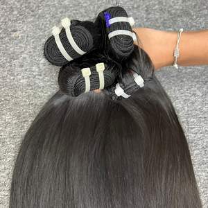 Haute Qualité 100% Vierge Cheveux Bruts En Gros Bundles Grand Stock Trame Os Droit Toutes Les Couleurs Vietnamien Cheveux Bruts Transparent - Product Image 4