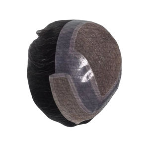 Prothèse capillaire homme en cheveux naturels, la plus vendue, avec dentelle frontale, ondulations naturelles/ondulations aquatiques/lisses crépus, patchs souples, cheveux indiens Taz Hair - Product Image 4