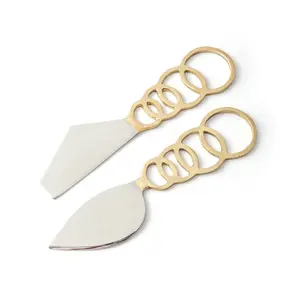 ชุดมีดหั่นชีสโลหะมีสไตล์เครื่องมือหั่นชีสคุณภาพพรีเมียมสำหรับใช้ในครัวบ้านอุปกรณ์เสริมที่ดีที่สุดสำหรับการตัดชีส - Product Image 6