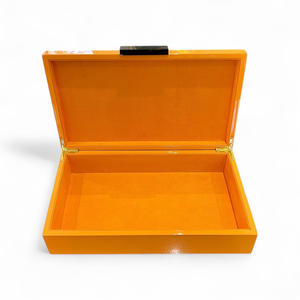 High gloss lacquer box on trend best quality <b>lacquerware</b> lacquered storage decor boxes for sale - Product Image 2