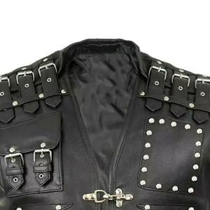 Nouveau gilet en cuir de moto respirant et imprimé pour homme, veste sans manches - Logo personnalisable - Product Image 4