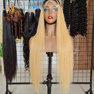 Cheveux humains vietnamiens vierges Remy de qualité supérieure, couleur 613, 13x4 HD pour perruque, cuticules alignées, aucun traitement chimique, toutes les couleurs - Product Image 2