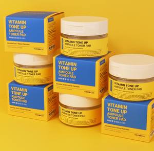 FOODAHOLIC VITAMIN TONUP AMPOULE TONER PAD pour éclaircir et raffermir la peau avec de la vitamine niacinamide adénosine cosmétique coréen - Product Image 3