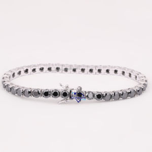 Pulsera de Diamantes Moissanite de Oro de 14kt de Alta Calidad, Joyería Elegante y con Estilo, con Brillo Deslumbrante para Fiestas - Product Image 2