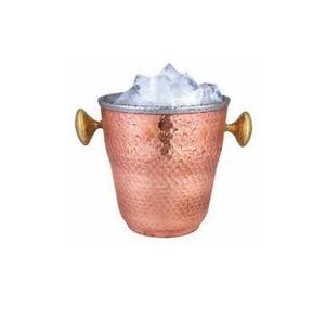 Fournitures de fête d'extérieur Seau à glace en cuivre et acier Accessoires de bar finis antiques en acier inoxydable Seau à glace fini en cuivre - Product Image 2