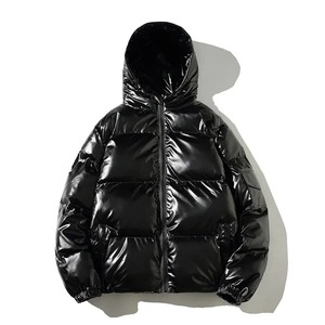 2024 New Men's <b>Winter</b> Parka Solid Glossy Thick Hooded Cotton Jacket Casual <b>Waterproof</b> Warm Cold Puffer <b>Coat</b> - Product Image 2