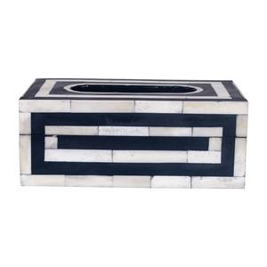 Caja de pañuelos hecha a mano con incrustaciones de hueso y resina, forma personalizada, servilletero decorativo para el hogar, hotel, restaurante - Product Image 6