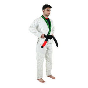 Uniforme personalizado de artes marciales BJJ para adultos, Material de algodón y poliéster con mangas regulares, logotipo frontal - Product Image 1