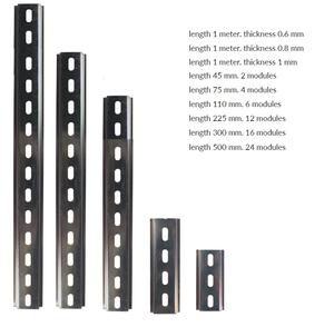 Offre Spéciale 225mm 12 modules Rail DIN en acier galvanisé de haute qualité 0.9mm d'épaisseur pour boîte de distribution et équipement basse tension - Product Image 3