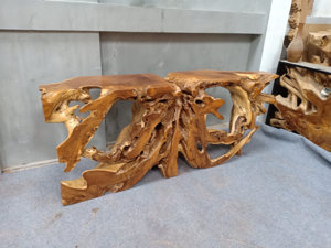 TABLE CONSOLE RACINE DE TECK POUR SALON-DÉCORATION MEUBLES EN BOIS-FABRICANT DE MEUBLES JEPARA INDONÉSIE 19 - Product Image 3