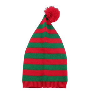 Gorro de Navidad de punto cálido para invierno rojo y blanco de dos tonos para niños adultos, gorro de Papá Noel, conjunto de gorro de Navidad para adultos - Product Image 4