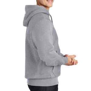Sweat à capuche décontracté pour homme, streetwear d'hiver, 100% coton, polaire respirant, pull personnalisé avec logo imprimé à l'écran sur le devant - Product Image 4