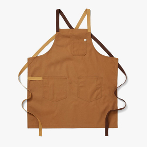 Venta caliente ajustable Denim cocina algodón lienzo Chef delantal con bolsillo grande - Product Image 5