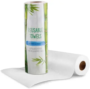 Toalhas de papel de bambu reutilizáveis e biodegradáveis