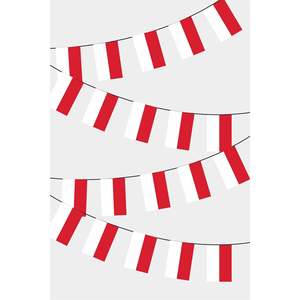 Party <b>Banners</b> Monako Rectangular Flag Bunting - Product Image 1