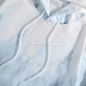 Sudadera con Capucha de Invierno 100% Algodón, Diseño de Hombros Caídos, Patrón Sólido, Tejido Transpirable Ecológico, Cuello con Capucha, Diseño con Bolsillos, Personalizable - Product Image 5