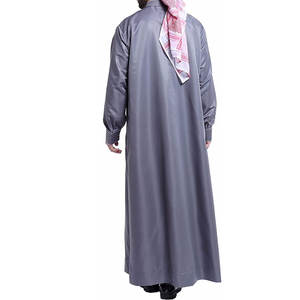 Thobe arabe Jubbah en polyester confortable pour hommes, XXL, longue abaya avec logo personnalisable, vêtements islamiques pour adultes musulmans - Product Image 2
