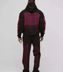 Survêtement OEM à capuche et pantalon de survêtement à logo brodé délavé FLARE pour hommes, ensembles de survêtement personnalisés - Product Image 6