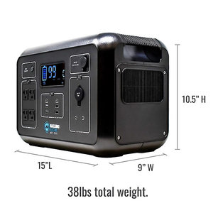 สถานีไฟฟ้าพกพา Massimo Electric MPS-2000 กำลังไฟ 2000 วัตต์ อินเวอร์เตอร์คลื่นไซน์ปรับแต่งได้ ช่องจ่ายไฟ AC USB-C พร้อมหน้าจอ LCD แบตเตอรี่ลิเธียมไอออน 220 โวลต์ - Product Image 3