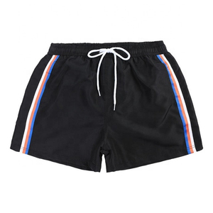 Pantalones cortos deportivos en blanco personalizados de secado rápido para hombre con bolsillo con cremallera para correr, pantalones cortos informales transpirables con cordón de talla grande para hombre - Product Image 2