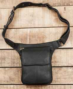 Genuine <b>Leather</b> Fanny Pack Crossbody Bag Vintage Style Zipper Pockets Sling Waist Pack <b>Purse</b> <b>for</b> Women & <b>Men</b>-LWB-0126 - Product Image 5