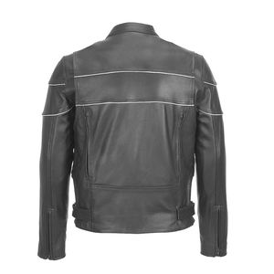 Chaqueta de Motociclista de Cuero Vacuno de Alta Calidad Profesional, Resistente al Viento, Transpirable, Talla Grande, Impermeable y Retardante de Llama - Product Image 4