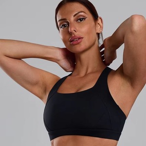 สปอร์ตบราแบบไขว้ด้านหลังมีสายรัดแบบปรับได้ป้องกันการกระแทก - Product Image 1