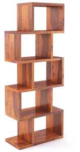 Estantería de madera maciza moderna para granja, diseño único en zigzag, cubículos abiertos, muebles de exhibición de libros para cocina, Hotel, sala de estar - Product Image 1