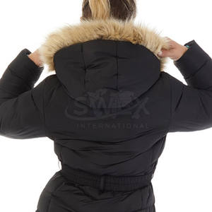 Parka longue pour femme avec ceinture, veste d'hiver chaude, prix de gros, parka pour femme avec ceinture - Product Image 6