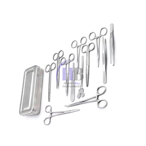 Ensemble de 13 pièces Kit de chirurgie mineure de base Ensemble d'instruments chirurgicaux en acier inoxydable MOL manuel pour une utilisation clinique et éducative - Product Image 2