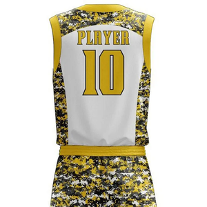 Uniforme de Baloncesto Personalizado de Alta Calidad para Hombre, Secado Rápido, Transpirable, con Números en la Parte Superior, Sublimación - Product Image 4