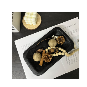 ชามทำด้วยมือทำจากไม้สำหรับตกแต่งเทศกาลคริสต์มาสอาหารผลไม้ชามแป้งสำหรับห้องครัว - Product Image 1