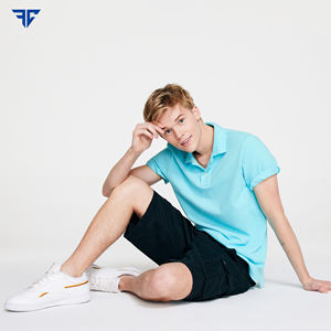 T-shirt polo à manches courtes de haute qualité en tissu de coton et polyester Prix bon marché imprimé de logo personnalisé en gros direct d'usine - Product Image 2