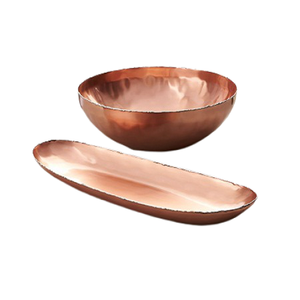 Conception simple bol à collations en cuivre martelé meilleure qualité bol de service à dessert de forme ronde à bas prix - Product Image 5