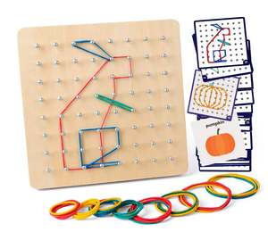 Geoboard de madera Wissen Techus, suministros educativos para niños - Product Image 2