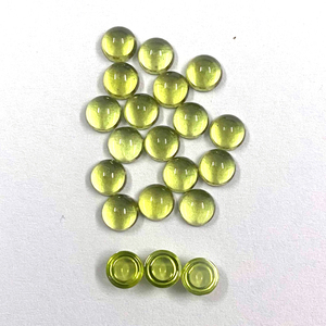 25ชิ้นพลอยเพอริโดธรรมชาติ4มม. ทรงหลังเบี้ยทรงกลมหนา2.6มม. 7.65ตลล็อต iroc ขายคุณภาพสูงพลอยหลวมตัด - Product Image 2
