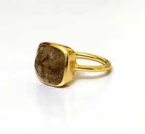 Cooper Rutail Stone rings Bague plaquée or 18 carats pour hommes bagues en pierre