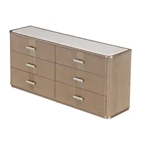 Commode à 6 tiroirs West Kensington en couleur Sea Salt Caramel |   Commode de chambre élégante de style transitoire