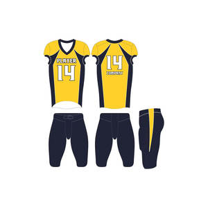 Top Sale Youth American Football Jersey Set Logotipo personalizado Transpirable Manga corta Tallas grandes-Diseña tu propio uniforme para el equipo - Product Image 4