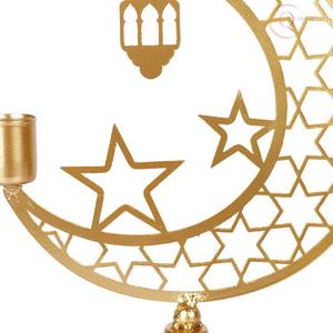 Decoración de Mesa para Ramadán con Patrones Islámicos Artísticos |   Artículo Decorativo de Escritorio Metálico, Personalizable, Impermeable, para la Temporada Festiva - Product Image 4