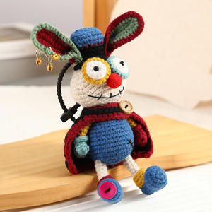 Muñeco de Conejo de Fieltro Hecho a Mano con Ganchillo, Colgante Creativo de Algodón, Adorno Colgante para Regalo - Product Image 3