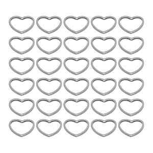 Biseles abiertos para resina, 30 Uds., colgante de marco abierto, colgante de molde hueco en forma de corazón, colgantes de marco para pendientes, collar, pulsera - Product Image 1