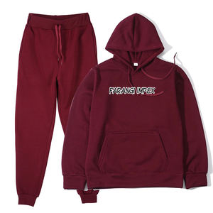 ODM Otoño e Invierno hombres y mujeres Casual suelta Streetwear personalizado multifuncional pulóver con capucha Jogger pantalones de chándal conjunto - Product Image 4