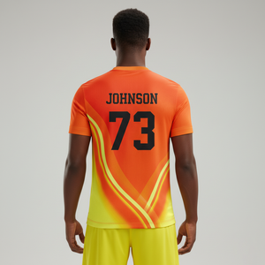 Maillot de football rétro orange 2026, vente chaude, hommes et enfants, manches courtes, séchage rapide, respirant, 100% polyester, chemises de football d'hiver - Product Image 6