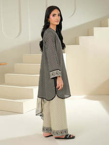 El mejor juego de lujo para todos los días Shalwar Kameez Dupatta Premium transpirable para todas las estaciones estampado de tela de césped Premium diseñado para todas las estaciones - Product Image 3